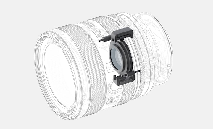 Un diagrama que muestra el actuador empleado en el G Lens FE 24-50 mm F2.8